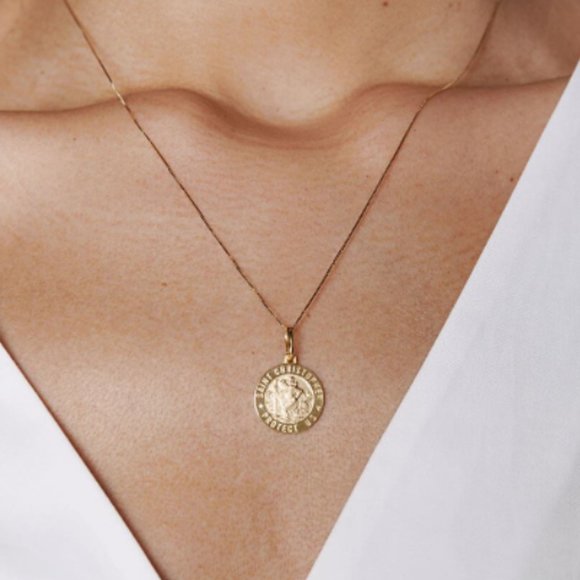 [SOLD] ST CHRISTOPHER CHARM - ANINE BING - SOLID 14K GOLD - Picture 1 of 2